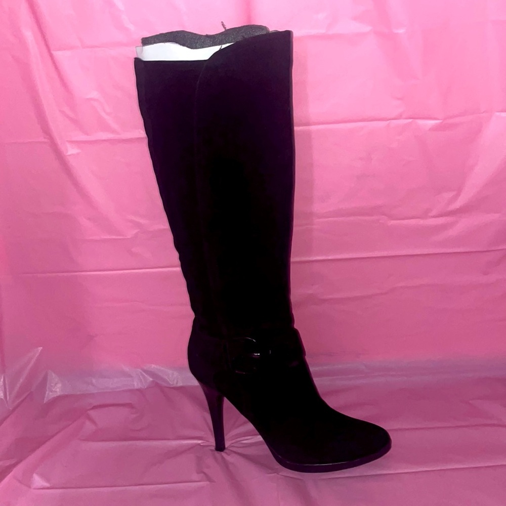 Worthington Suede Black Heeled Boots